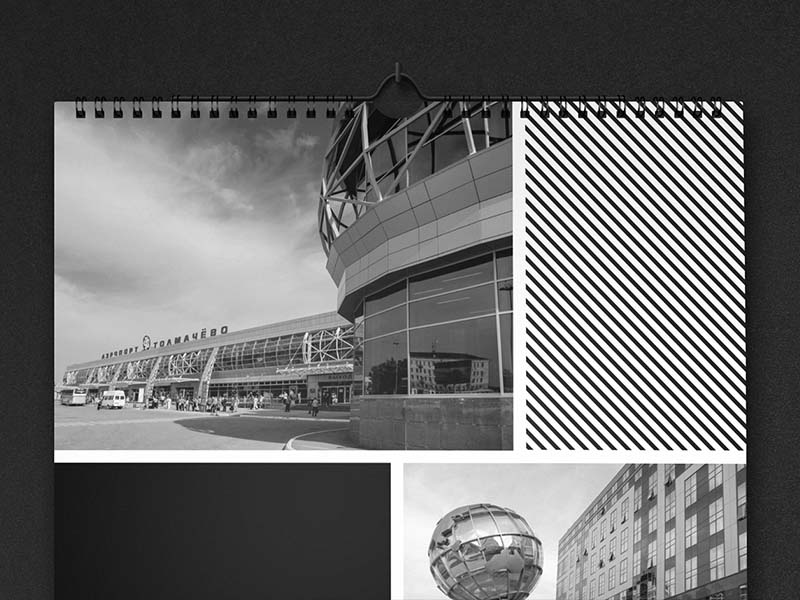 черно-белый календарь